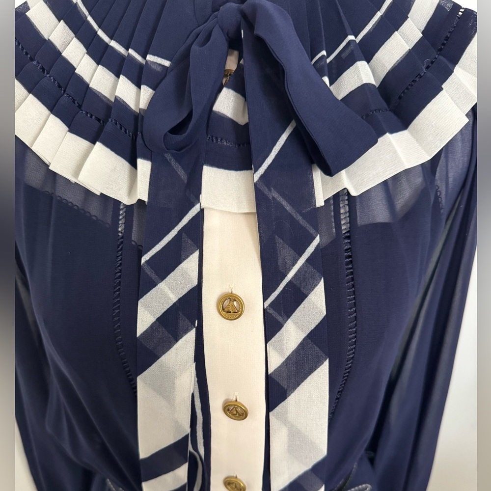 Zimmermann Navy Blue Sailboat Print Dress - Picture 6 of 10